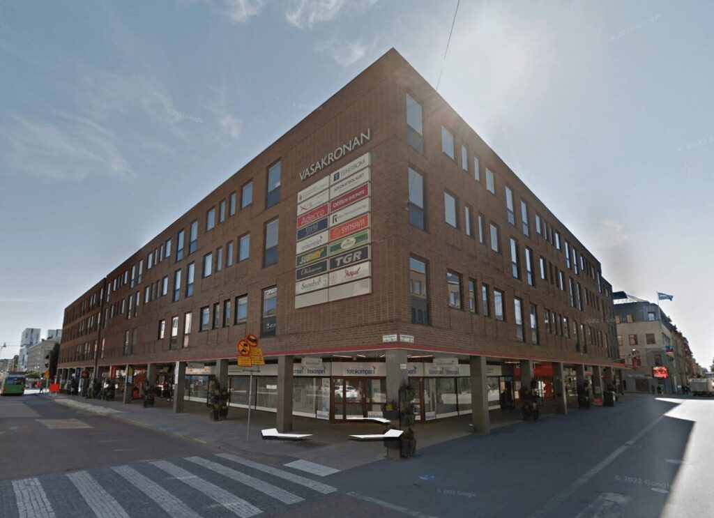 Exteriörbild på Kv Sala byggnaden i Uppsala